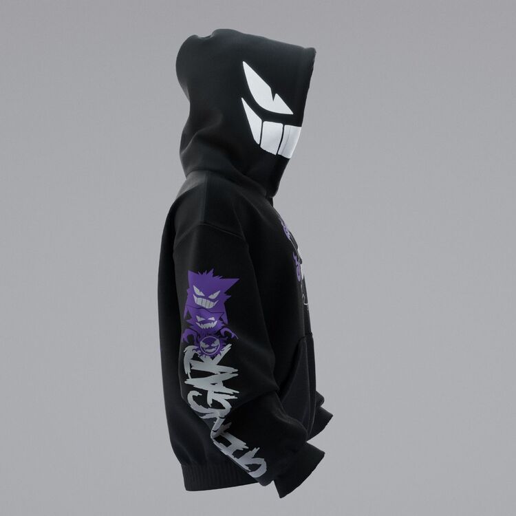 Gengar Pokemon Oversize Unisex Hoodie Kapüşonlu Sweatshirt