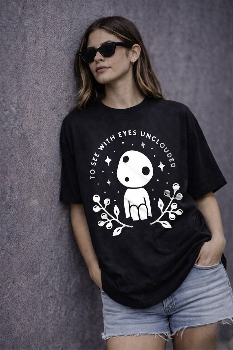 Miyazaki Princess Mononoke Kodama Oversize Unisex T-Shirt