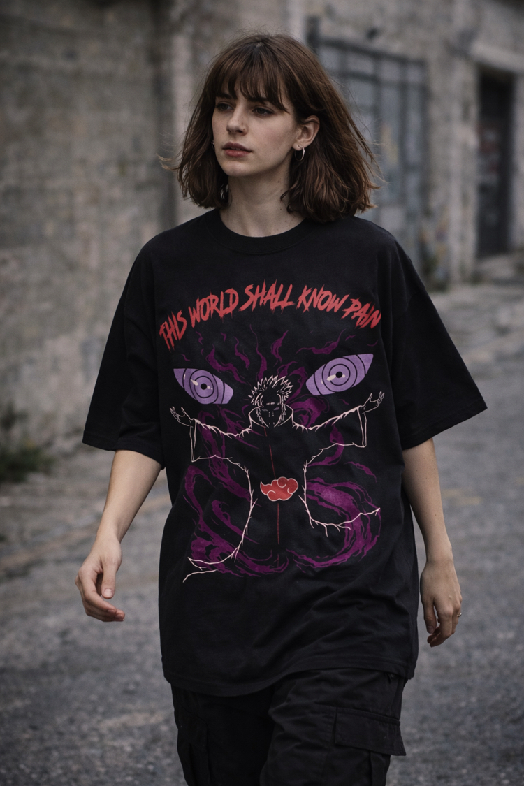 Naruto Pain This World Oversize Unisex T-Shirt