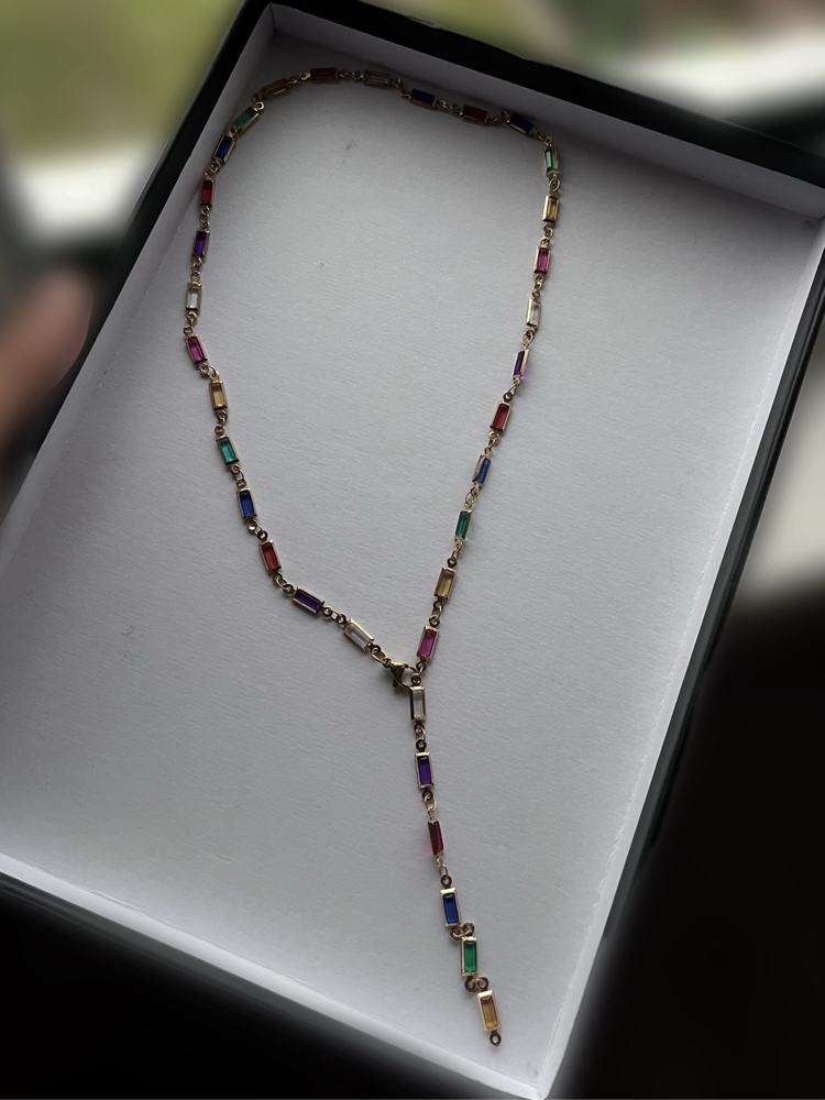 Renkli Taşlı Y Kolye