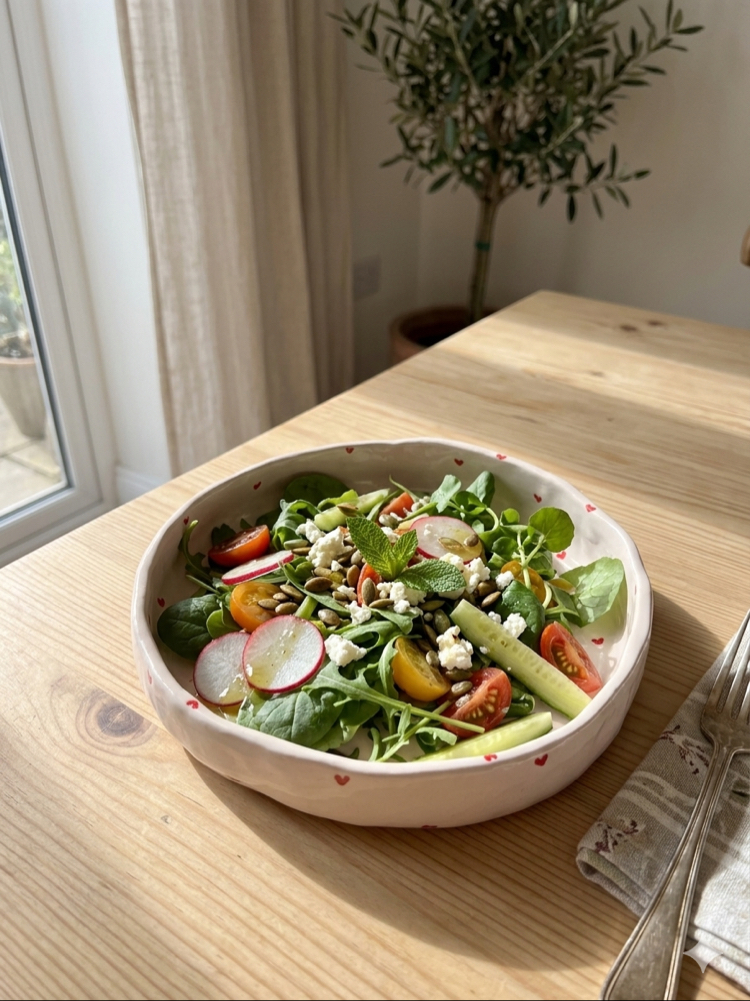Ön Sipariş Pure Heart Salata Bowl Tabak 21 -23 cm