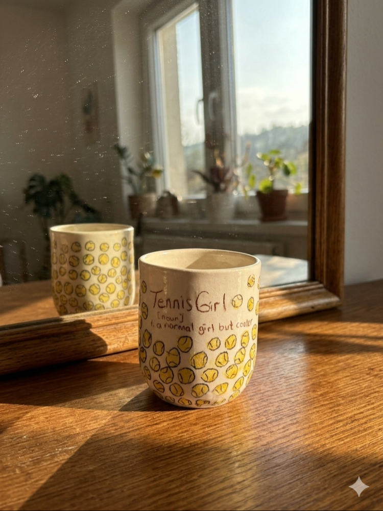 Tennis Girl Double Espresso Cup 1 adet