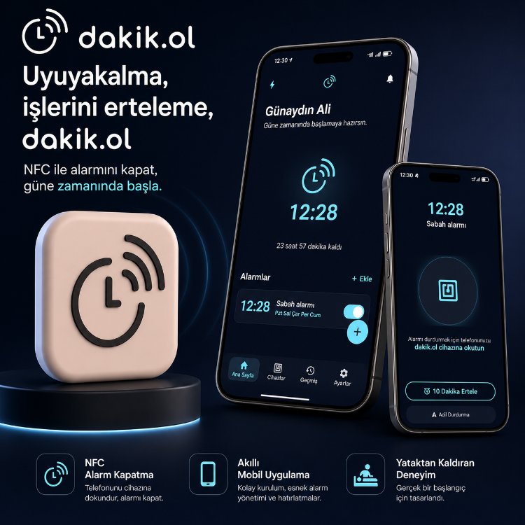 dakik.ol Akıllı NFC Alarm Kapatma Cihazı