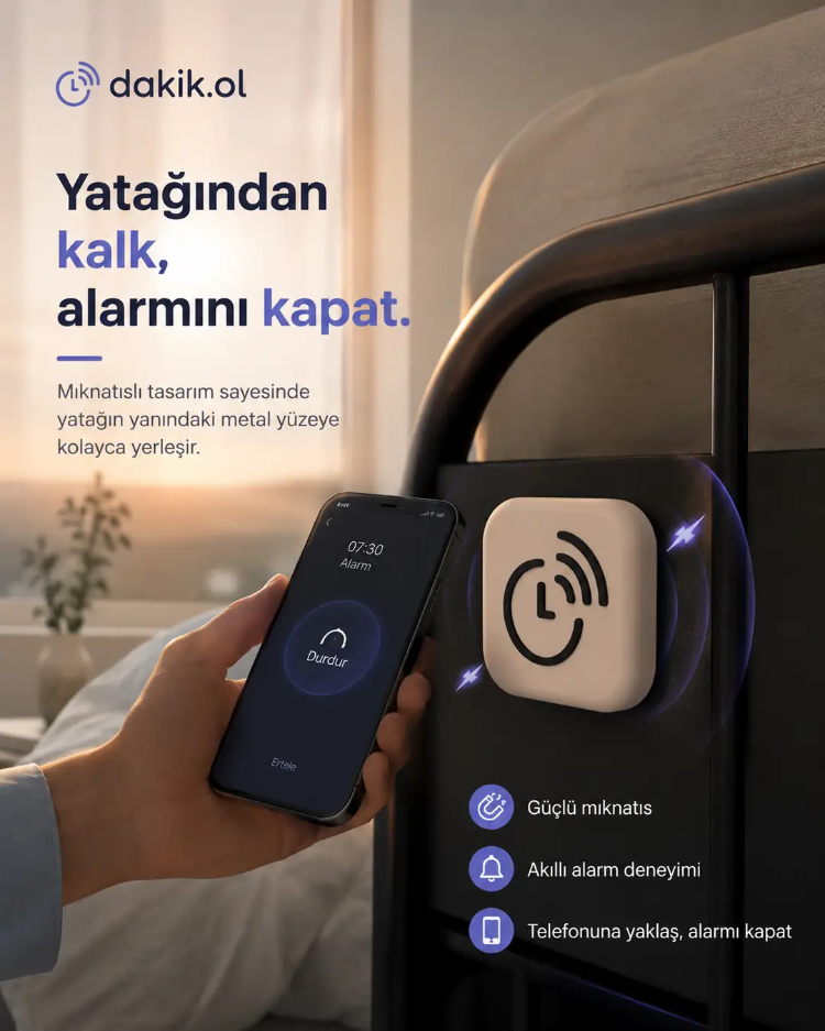 dakik.ol Akıllı NFC Alarm Kapatma Cihazı