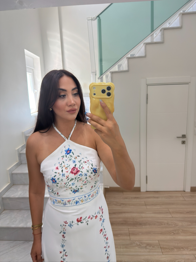 Zra çiçek desen elbise 