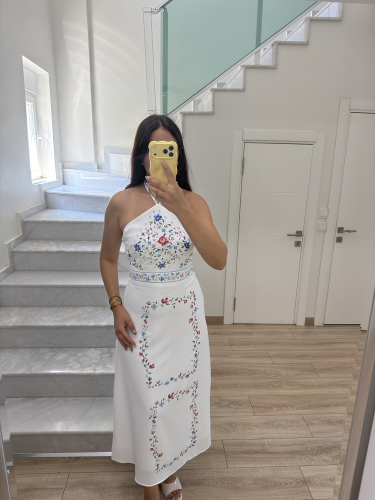 Zra çiçek desen elbise 