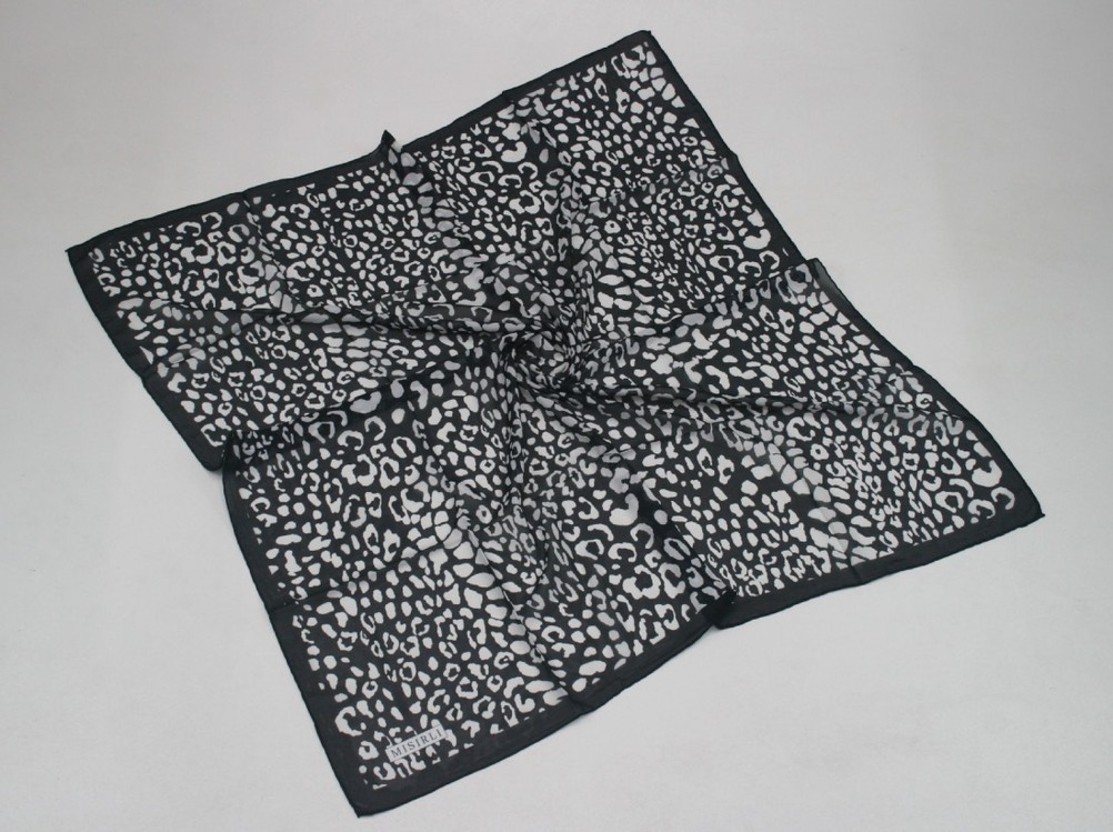 Leopar Desenli Şifon Eşarp