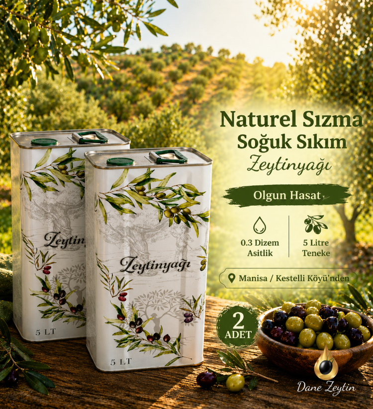 2'li Paket - Naturel Sızma Zeytinyağı 5 LT