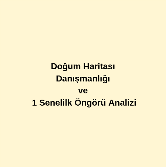Doğum Haritası Analizi ve  Rektifikasyon
