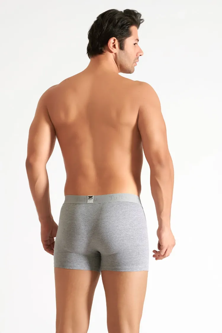 Tutku Erkek Elastan Boxer – Gri | 6’lı Premium Konfor Seti