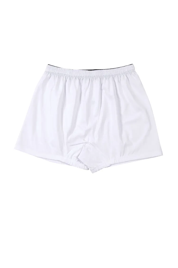 Tutku Erkek Penye Düz Boxer – Beyaz | 6’lı %100 Pamuk Konfor Seti