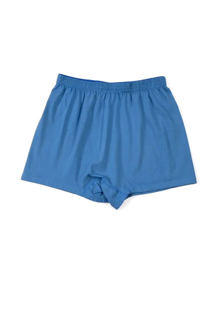 Tutku Erkek Penye Düz Boxer – Mavi | 6’lı %100 Pamuk Konfor Seti