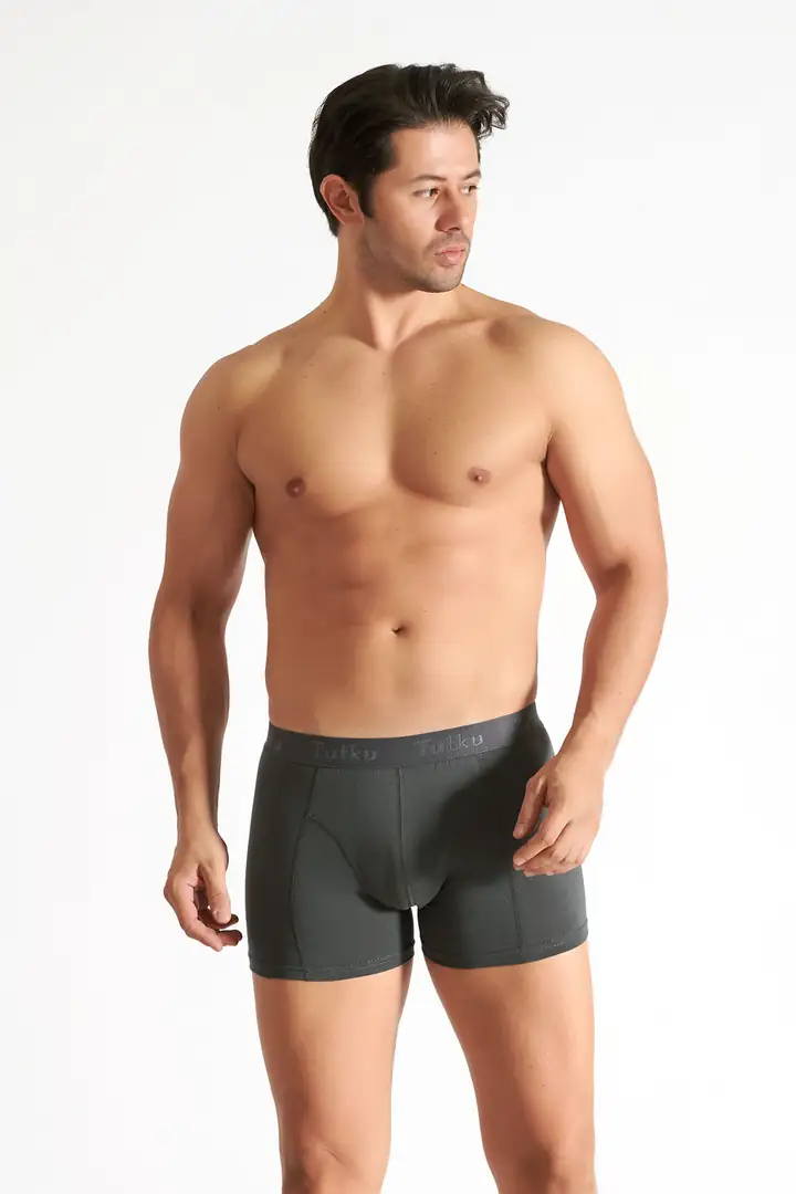 Tutku Erkek Elastan Boxer – Koyu Yeşil | 6’lı Premium Konfor Seti