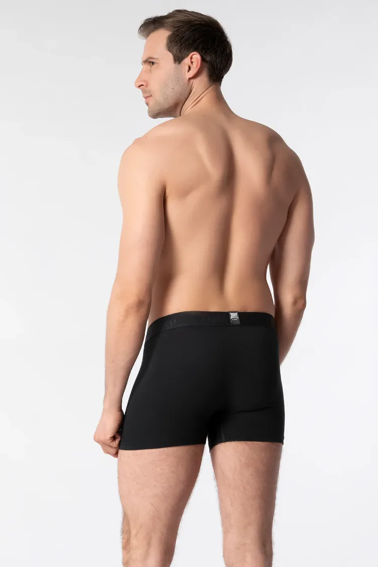 Tutku Erkek Elastan Boxer – Siyah | 6’lı Premium Konfor Seti