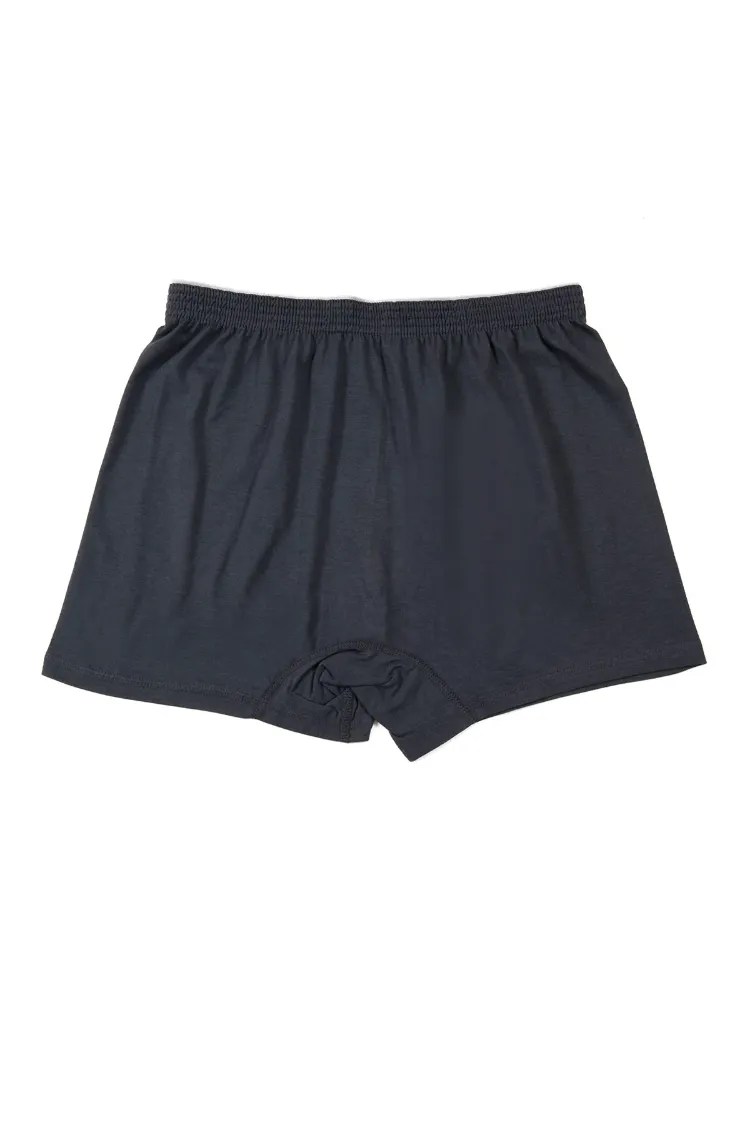Tutku Erkek Penye Düz Boxer – Füme | 6’lı %100 Pamuk Konfor Seti