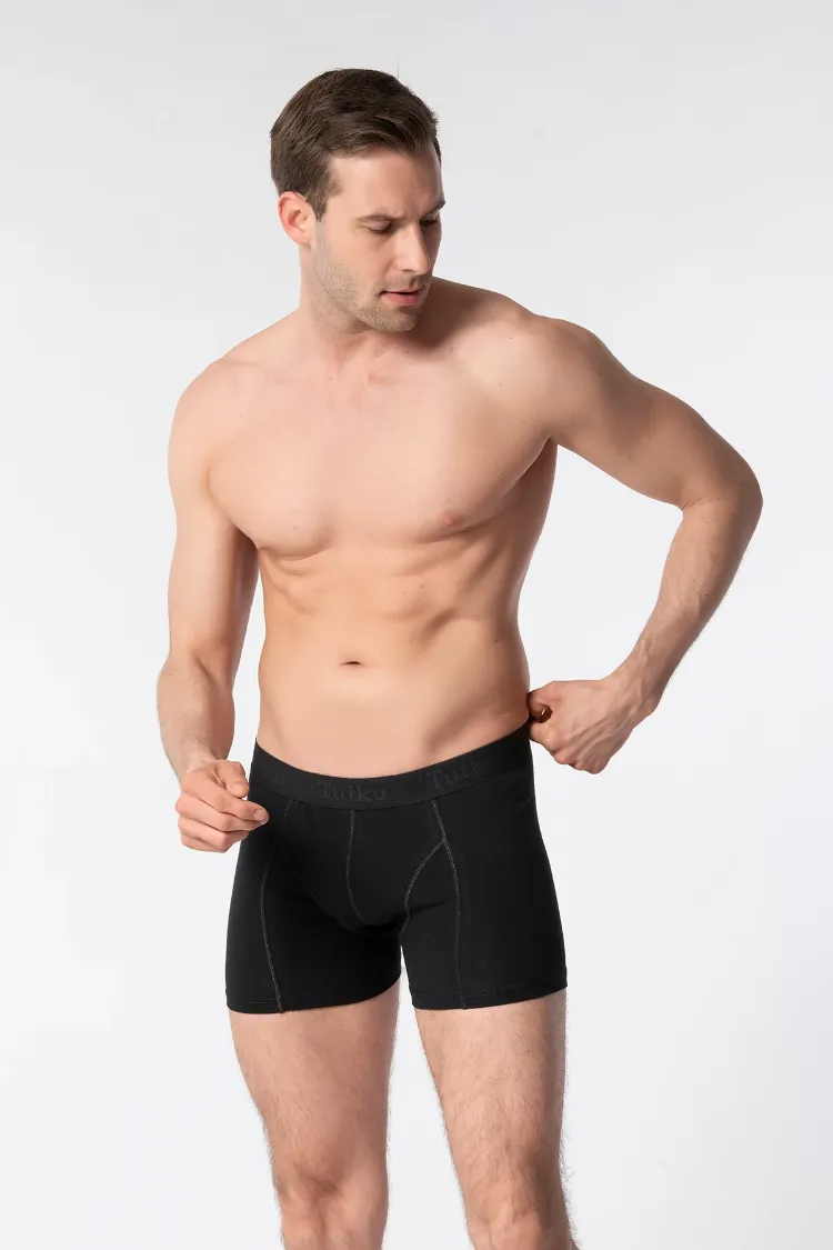 Tutku Erkek Elastan Boxer – Siyah | 6’lı Premium Konfor Seti