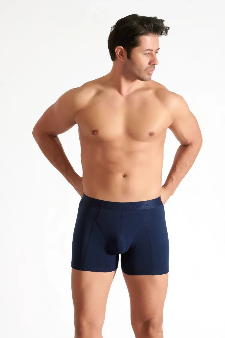 Tutku Erkek Elastan Boxer – Lacivert | 6’lı Premium Konfor Seti
