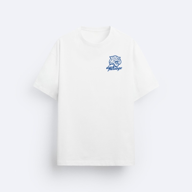 Dark Passage RETRO Logolu T-Shirt Beyaz