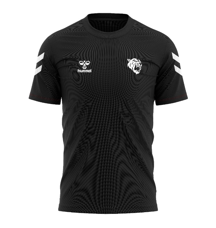 Dark Passage x Hummel Pamuklu Bisiklet Yaka T-Shirt Siyah