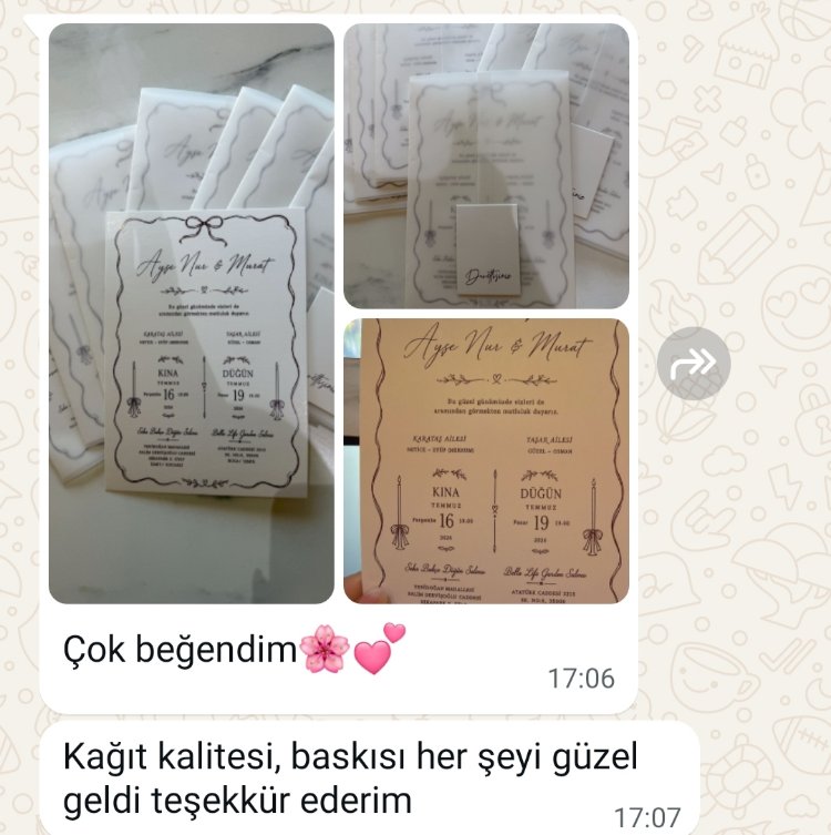 Şeffaf Zarflı Kare İsimlikli