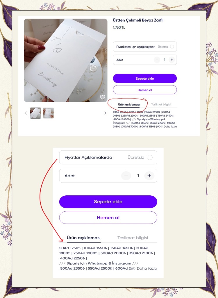 FİYAT LİSTESİ - BİLGİLENDİRME
