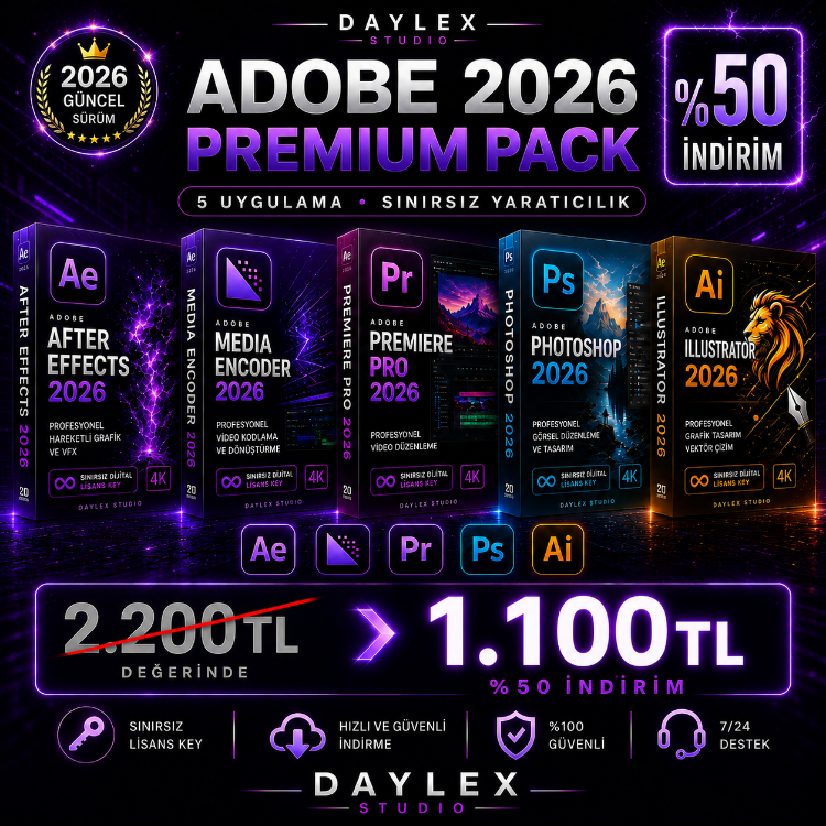 Adobe 2026 Premium Pack Sınırsız