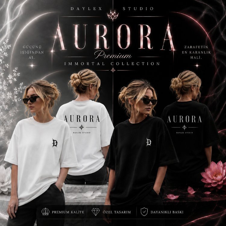 AURORA Premium Kadın Oversize Tişört