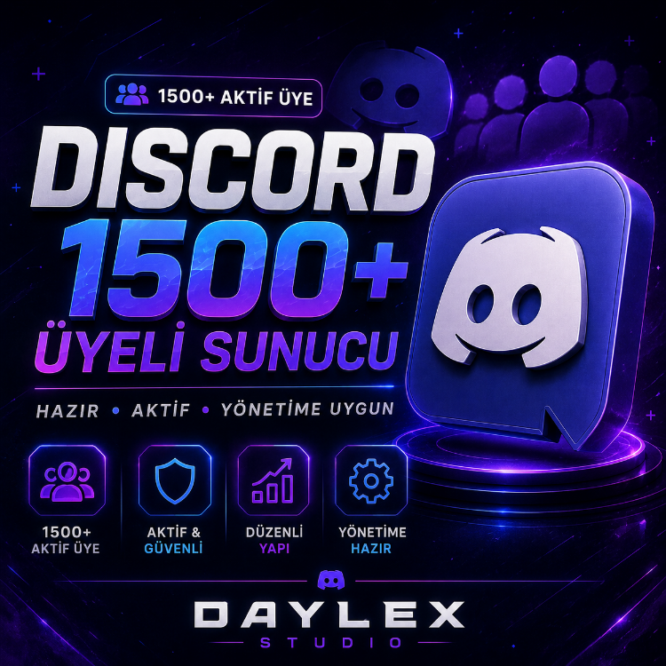 1500+ Üyeli Discord Sunucusu