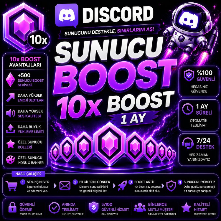 Discord Sunucu Boost x10 | 1 Ay