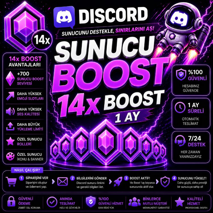 Discord Sunucu Boost x14 | 1 Ay