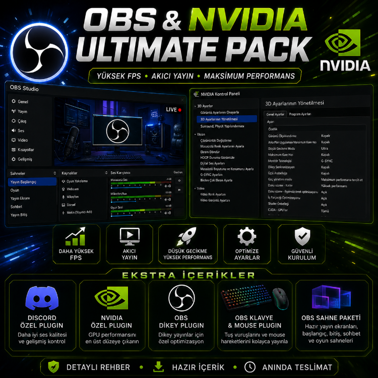 Daylex OBS & NVIDIA Settings V1 Ultimate Performans Paketi