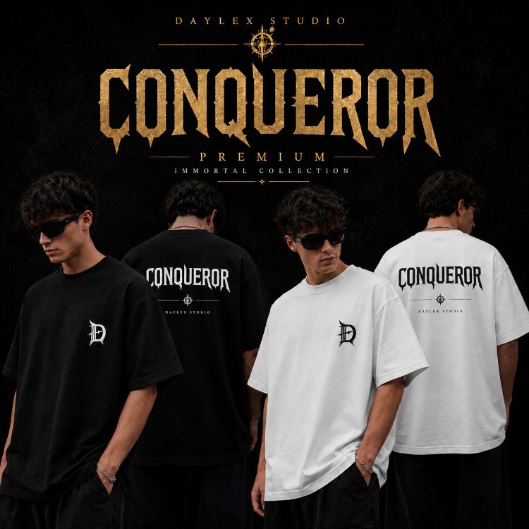 CONQUEROR Premium Oversize Erkek Tişört