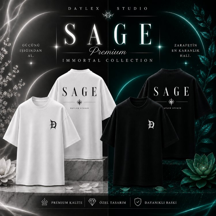 SAGE Premium Kadın Oversize Tişört
