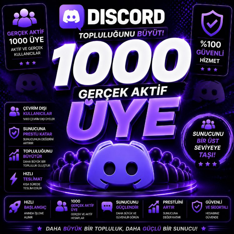 Discord 1000 Gerçek Aktif Üye