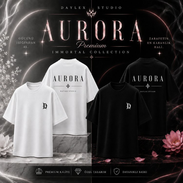 AURORA Premium Kadın Oversize Tişört