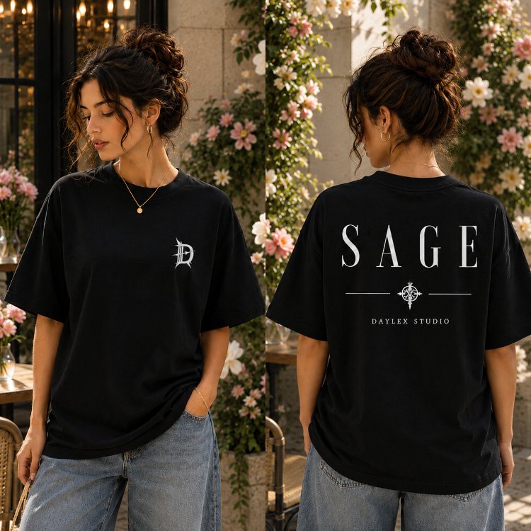 SAGE Premium Kadın Oversize Tişört