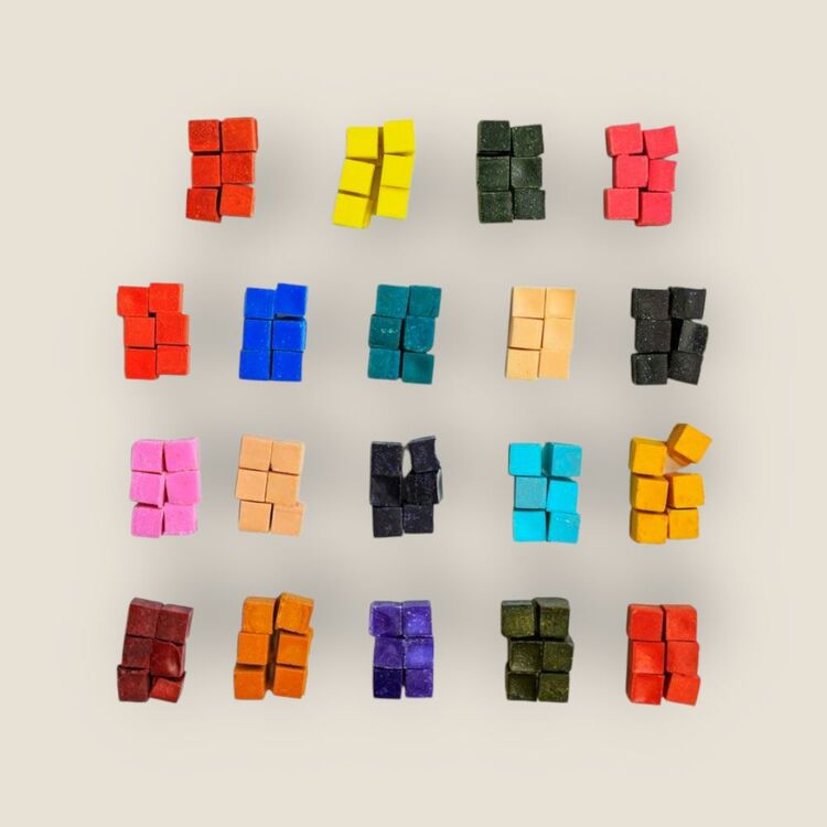 Sevimli Mini Küp Model 160' Lı Set 120 Gram Lüks El Yapımı Soya Wax Melts Buhurdanlık Mumu