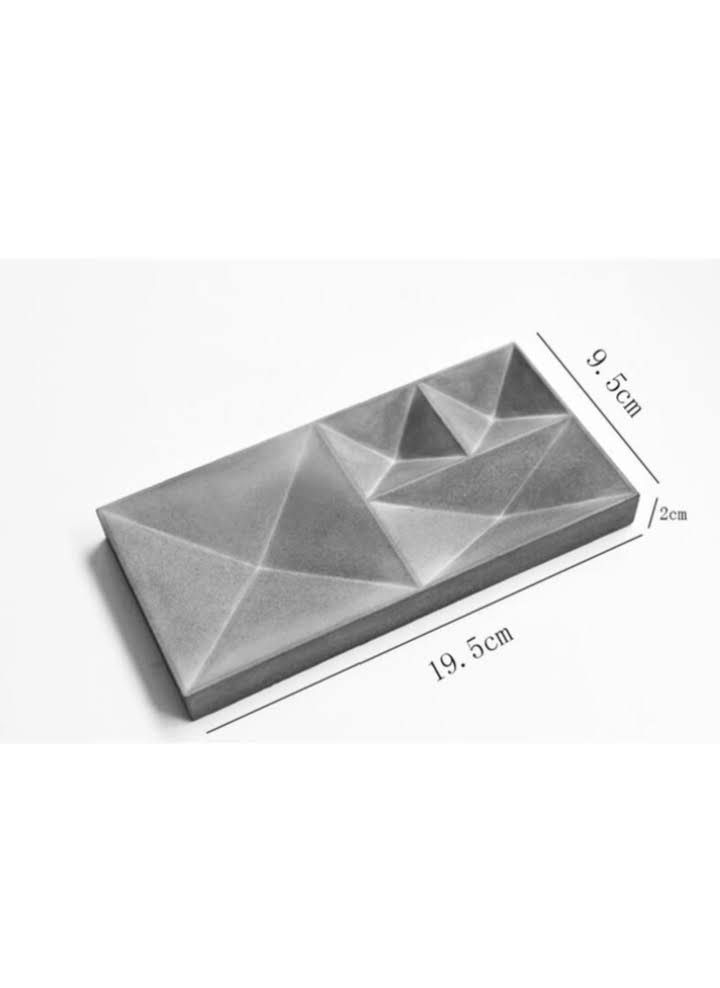 Geometrik Desenli Beton Takı & Aksesuar Tabağı