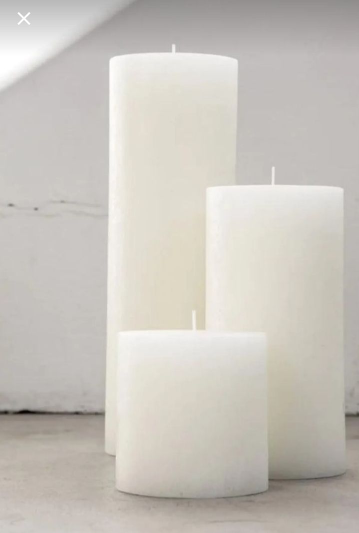 Silindir Blok Mum Serisi-Saf Soya Wax ile El Yapımı Doğal Mum