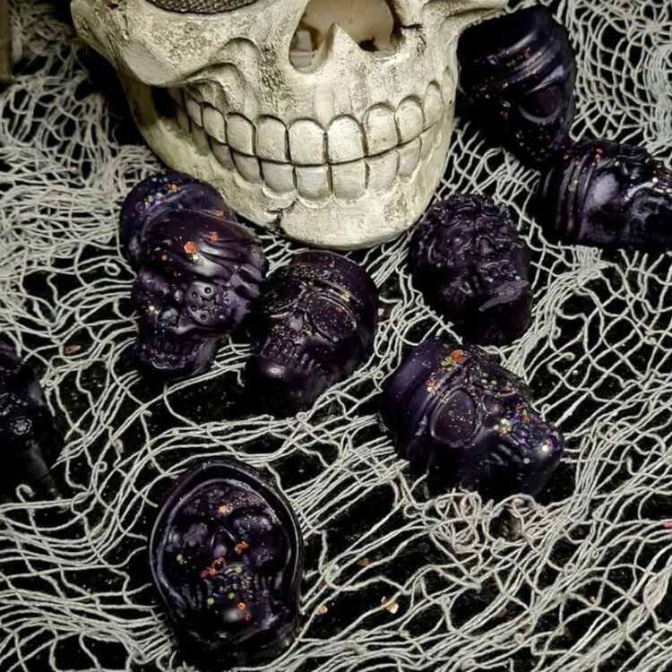 Halloween Kuru Kafa 5 Model 10' Lu Set 130 Gram Lüks El Yapımı Soya Wax Melts Buhurdanlık Mumu 