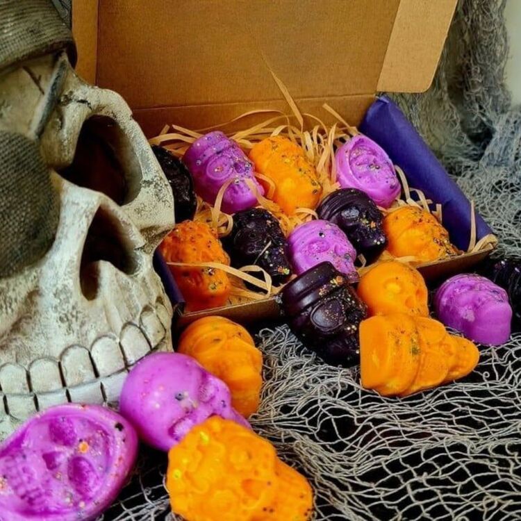 Halloween Kuru Kafa 5 Model 10' Lu Set 130 Gram Lüks El Yapımı Soya Wax Melts Buhurdanlık Mumu 