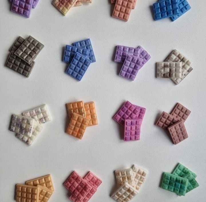 Mini Çikolata 12' li Set 45 Gram Lüks El Yapımı Soya Wax Melts Buhurdanlık Mumu