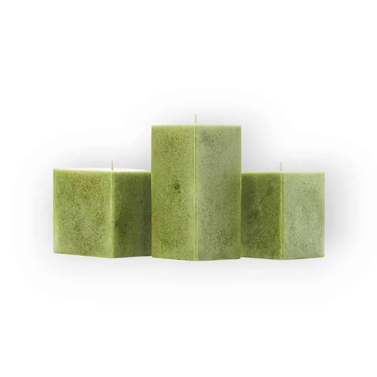 Blok Kare Mum Serisi – Saf Soya Wax ile El Yapımı Doğal Mum