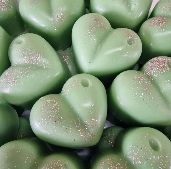 Tatlı Kalpler 12' li Set 180 Gram Lüks El Yapımı Soya Wax Melts Buhurdanlık Mumu 