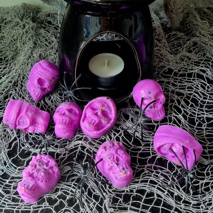 Halloween Kuru Kafa 5 Model 10' Lu Set 130 Gram Lüks El Yapımı Soya Wax Melts Buhurdanlık Mumu 