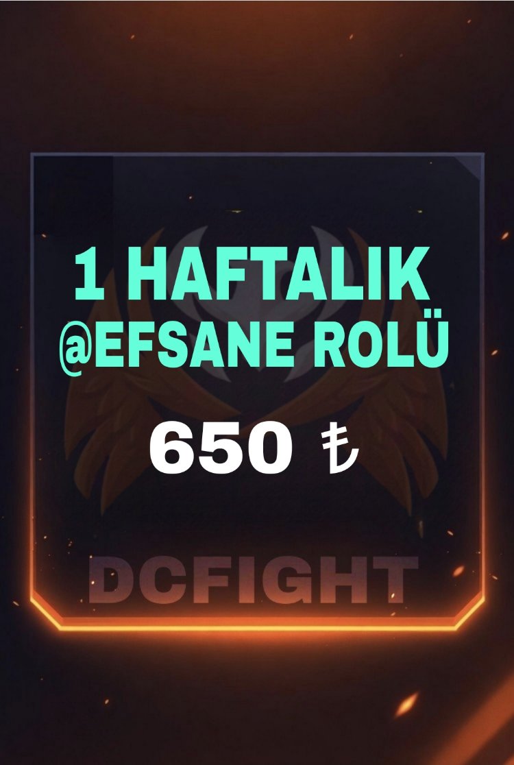 SUNUCU İÇİ 1 HAFTALIK EFSANE ROL