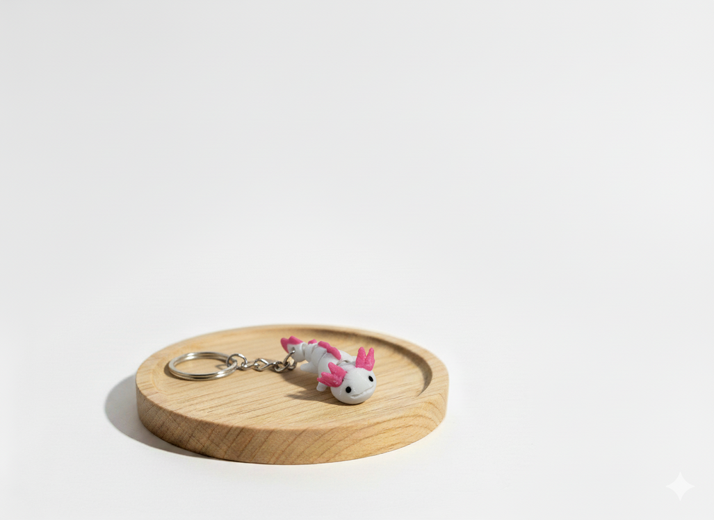 Hareketli Axolotl Anahtarlık