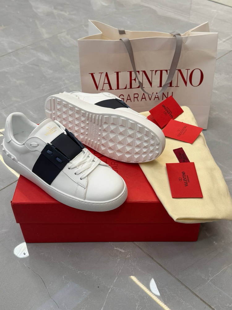 Valentino open beyaz lacivert sneakers