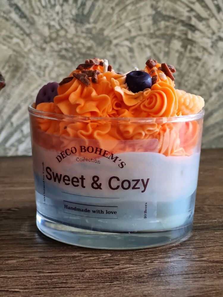 Çilek & Vanilya Kokulu Doğal Vegan Mum-El Yapımı-