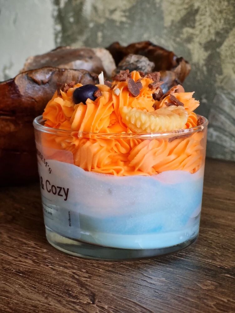 Çilek & Vanilya Kokulu Doğal Vegan Mum-El Yapımı-